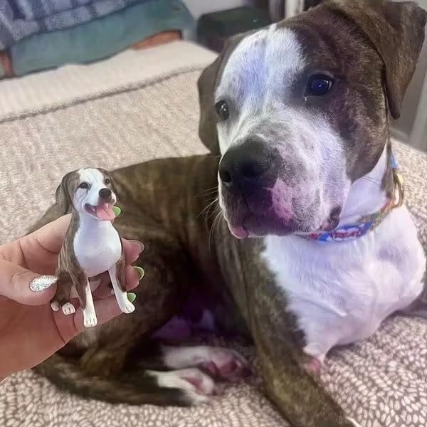 Custom Pet Portrait Cake Topper, Handcrafted Dog Cat Figurine, Personalized Pet Wedding Cake Decoration Keepsake