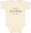 COUPLEHOODIES Personalized Baby Onesie Bodysuit – Custom Embroidery Gift for Pregnancy Reveal Baby Shower or First Grandchild