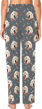 Custom Face Pajamas Pants Personalized Sleepwear Bottoms for Women XS-XXL