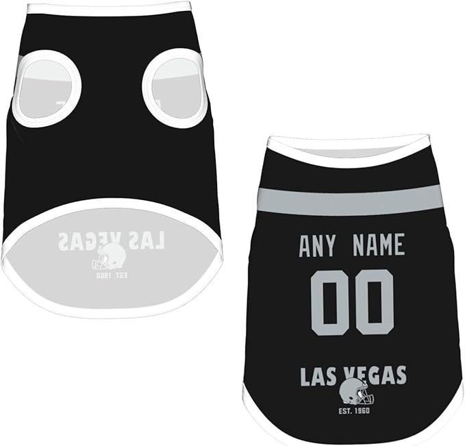 Las Vegas Dog Clothes Jersey Pet Jersey Customized Any Name & Number S-5XL for Small Middle and Big Dogs