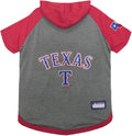 MLB Hoodie Shirt for Dogs & Cats - Texas Rangers Dog Hooded T-Shirt, Small. - MLB Team Color Hoody Vest for Baseball Fans
