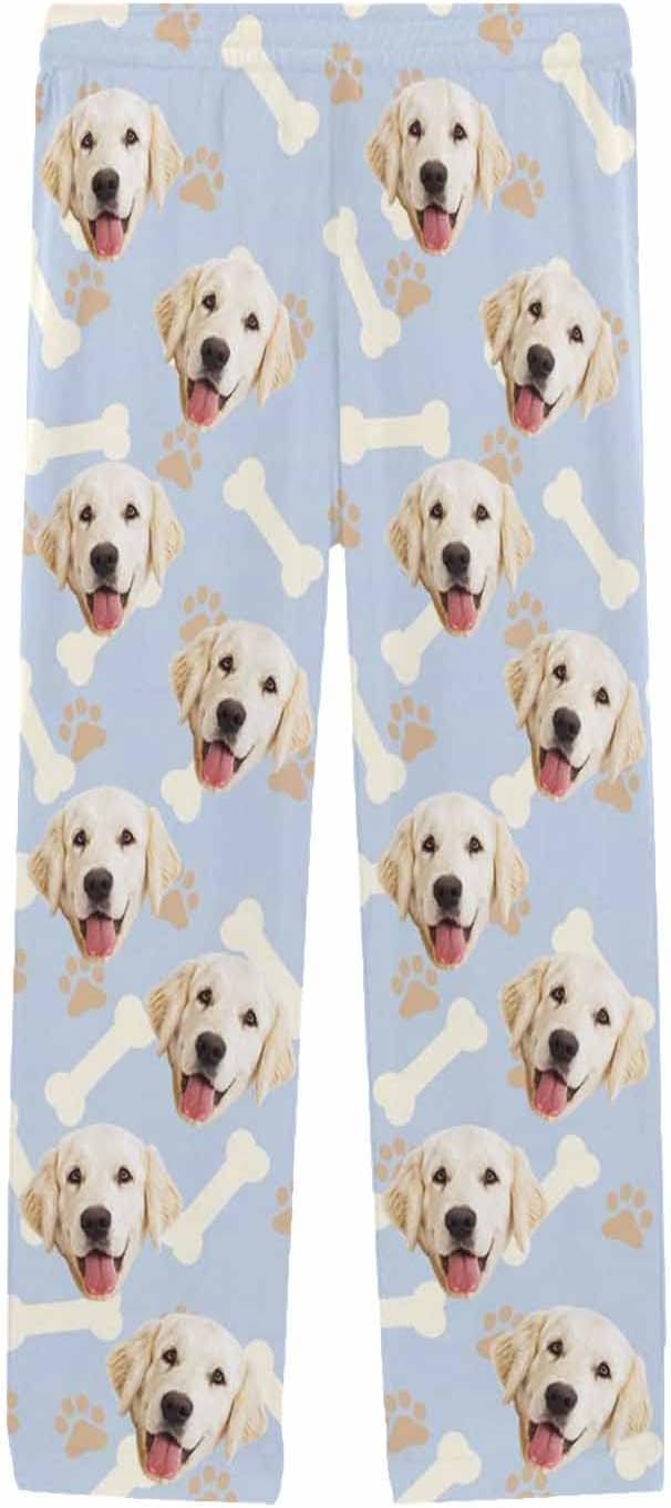 MyPupSocks Customized Face Pajamas Pants Photo Pajama Bottoms for Men S-XXL