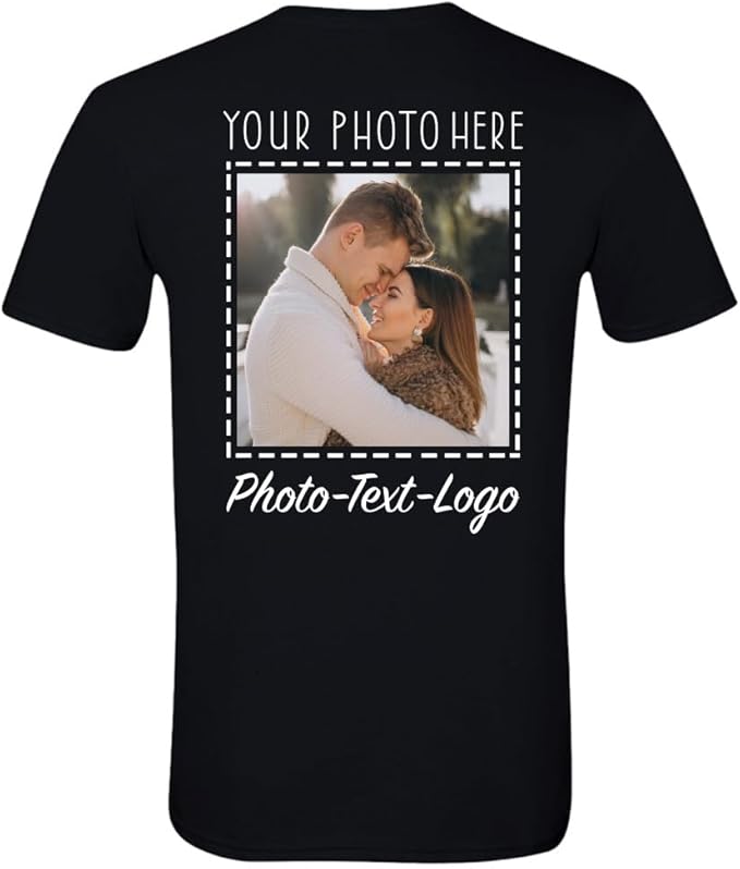 Personalized Clothing with Your Photo Custom T-Shirts, Sweatshirts & Hoodies Add Text or Logo Front