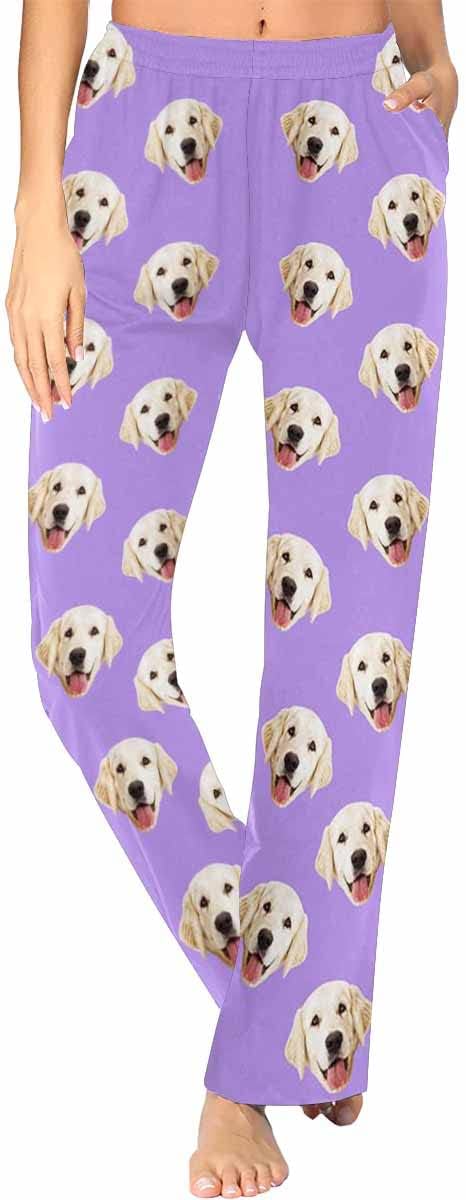 Custom Face Pajamas Pants Personalized Sleepwear Bottoms for Women XS-XXL