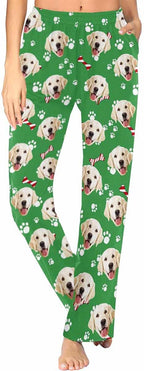 Custom Face Pajamas Pants Personalized Nightwear Bottoms for Women XS-XXL