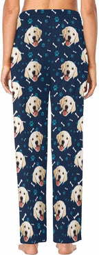 Custom Face Pajamas Pants Personalized Sleepwear Bottoms for Women XS-XXL