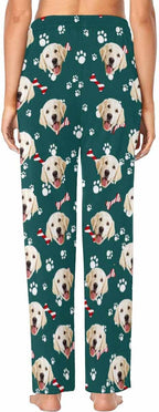 Custom Face Pajamas Pants Personalized Nightwear Bottoms for Women XS-XXL