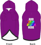 Personalized Pet Sweatshirt, Custom Dog Clothes Hooded with Pocket, Customize Hoodies for Dogs, Puppy, Cat,XXL, MediumPurple