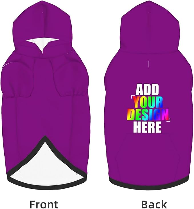 Custom Dog Hoodie with Text Photo, Personalized Pet Clothes Sweatshirt for Small/Medium/Large Dogs, Cats,M, Light-Green