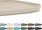 Small Silicone Pet Food Mat with Raised Edge for Food and Water Bowl, Square Dog Feeding Mats, Cat Food Trays for Floor Waterproof, Rubber Tray for Dogs and Cats, 12 x 12 x 0.7 Beige