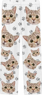FunStudio Personalized Pajama Pants for Women Custom Photo Face Printed Pajama Bottoms with Pockets