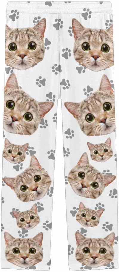 FunStudio Personalized Pajama Pants for Women Custom Photo Face Printed Pajama Bottoms with Pockets