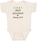 COUPLEHOODIES Personalized Baby Onesie Bodysuit – Custom Embroidery Gift for Pregnancy Reveal Baby Shower or First Grandchild
