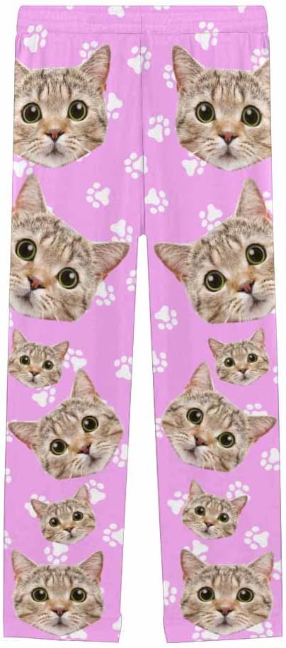 FunStudio Personalized Pajama Pants for Women Custom Photo Face Printed Pajama Bottoms with Pockets