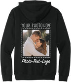 Personalized Clothing with Your Photo Custom T-Shirts, Sweatshirts & Hoodies Add Text or Logo Front