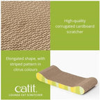 Catit Style Scratcher with Catnip - Jungle-Stripe Lounge