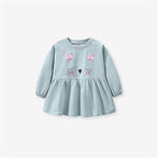Little Girls Unicorn Outfits 2 Piece Kids Ruffle Sleeve Sweatshirt + Leggings Fall Leopard Clothing Sets 2-10 Years Old