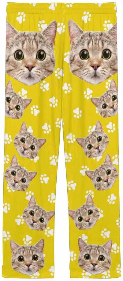 FunStudio Personalized Pajama Pants for Women Custom Photo Face Printed Pajama Bottoms with Pockets