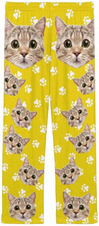 FunStudio Personalized Pajama Pants for Women Custom Photo Face Printed Pajama Bottoms with Pockets