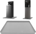 Water Cooler Mat, 24x16x0.8 Inch Non-Slip Thick Under Water Dispenser Silicone Mat With Raised Edges, Leak-Proof Air Conditioner Drip Pan For Carpet Floor Protection, Grey