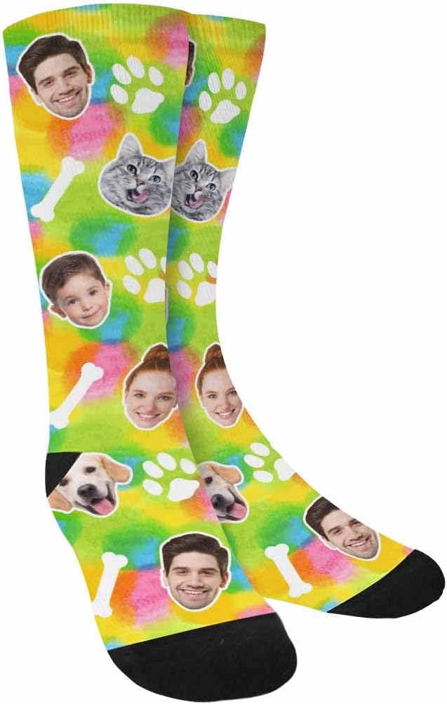 Artsadd Custom Pajamas for Women Men Family, Personalized Face Pjs Pajama Pants, Funny Pet Photo Loungewear Sleepwear Jammies