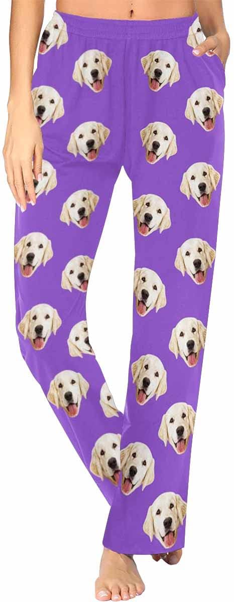 Custom Face Pajamas Pants Personalized Sleepwear Bottoms for Women XS-XXL