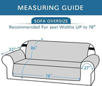 H.VERSAILTEX Sofa Slipcover Reversible Sofa Cover Seat Width Up to 78" Water Resistant Couch Cover with Elastic Strap Quilted Furniture Protector for Pets(Oversized Sofa, Dark Blue/Beige)