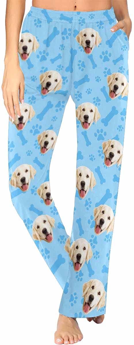 Custom Face Pajamas Pants Personalized Sleepwear Bottoms for Women XS-XXL