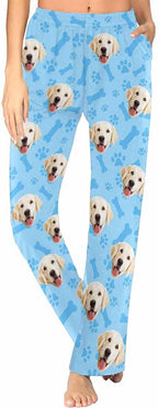 Custom Face Pajamas Pants Personalized Sleepwear Bottoms for Women XS-XXL