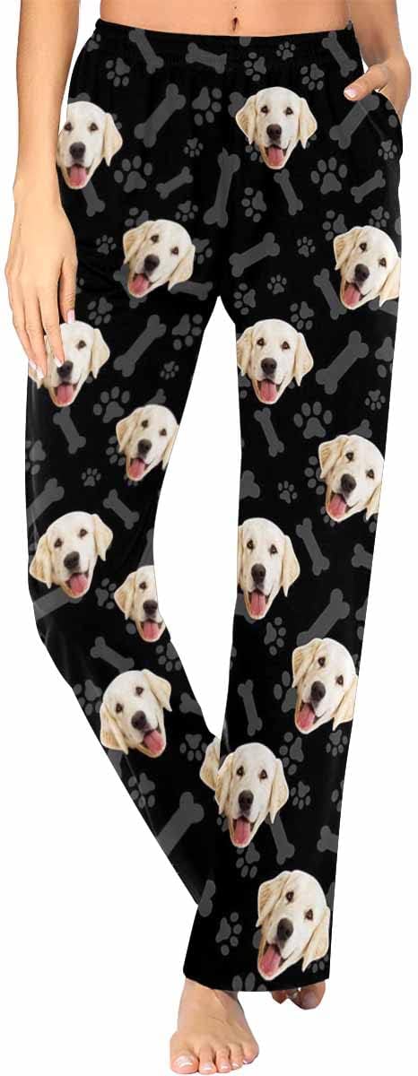 Custom Face Pajamas Pants Personalized Sleepwear Bottoms for Women XS-XXL