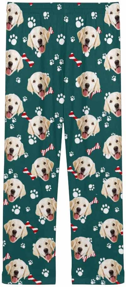 Custom Face Pajamas Pants Personalized Nightwear Bottoms for Women XS-XXL