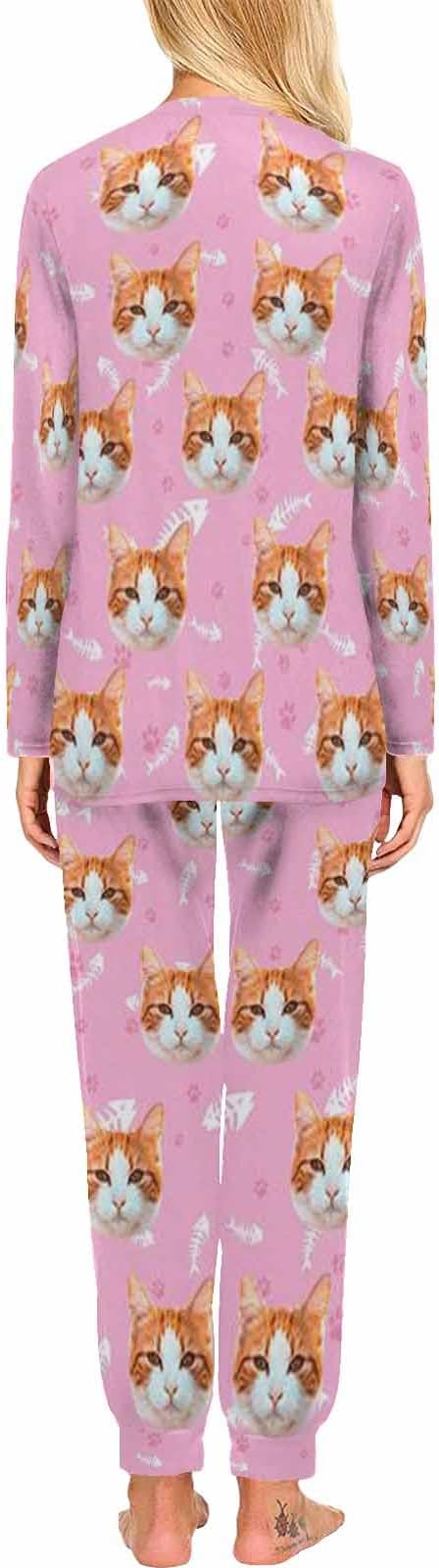 MyPupSocks Custom Face Pajamas Sets for Women, Personalized Photo Sleepwear XS-XXL