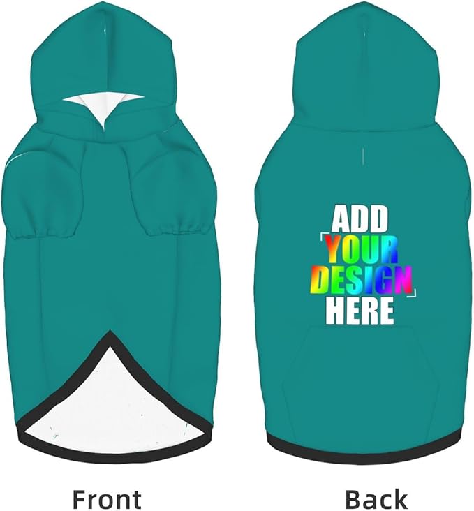 Personalized Pet Sweatshirt, Custom Dog Hooded with Pocket, Customize Hoodies for Dogs, Puppy, S, Tomato