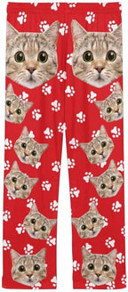 FunStudio Personalized Pajama Pants for Women Custom Photo Face Printed Pajama Bottoms with Pockets