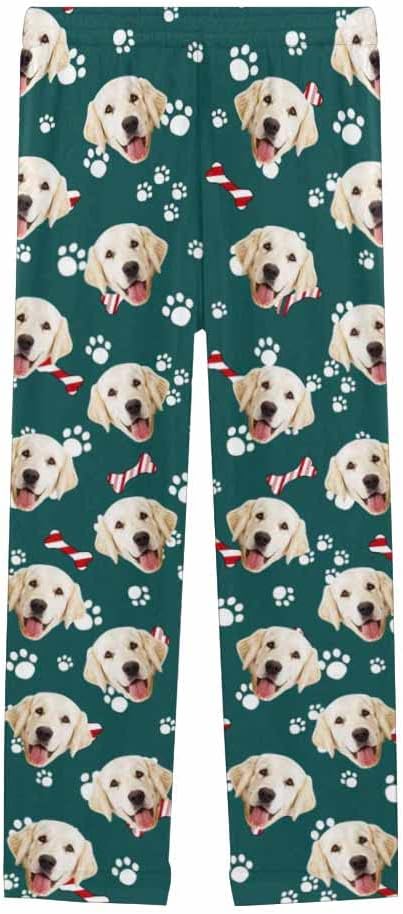 Custom Face Pajamas Pants Personalized Nightwear Bottoms for Women XS-XXL