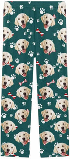 Custom Face Pajamas Pants Personalized Nightwear Bottoms for Women XS-XXL