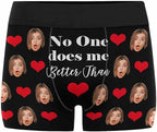 M YESCUSTOM Custom Faces Funny Short Briefs Gift for Husband Underwear