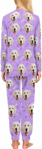 MyPupSocks Custom Face Pajamas Sets for Women, Personalized Photo Sleepwear XS-XXL
