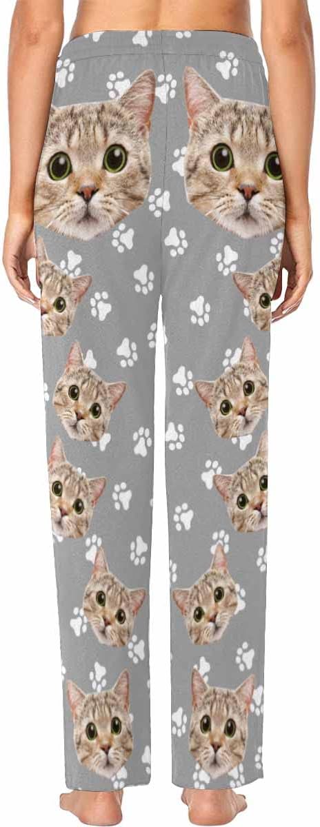 FunStudio Personalized Pajama Pants for Women Custom Photo Face Printed Pajama Bottoms with Pockets