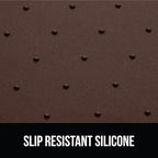GORILLA GRIP 100% Waterproof Raised Edge BPA Free Silicone Pet Feeding Mat, Dog Cat Food Mats Contain Spills Protects Floors, Placemats for Cats and Dogs Water Bowl, Pets Accessories 18.5x11.5 Brown