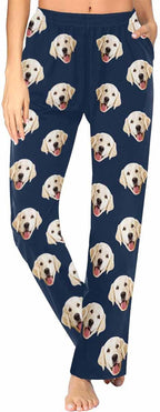 Custom Face Pajamas Pants Personalized Sleepwear Bottoms for Women XS-XXL