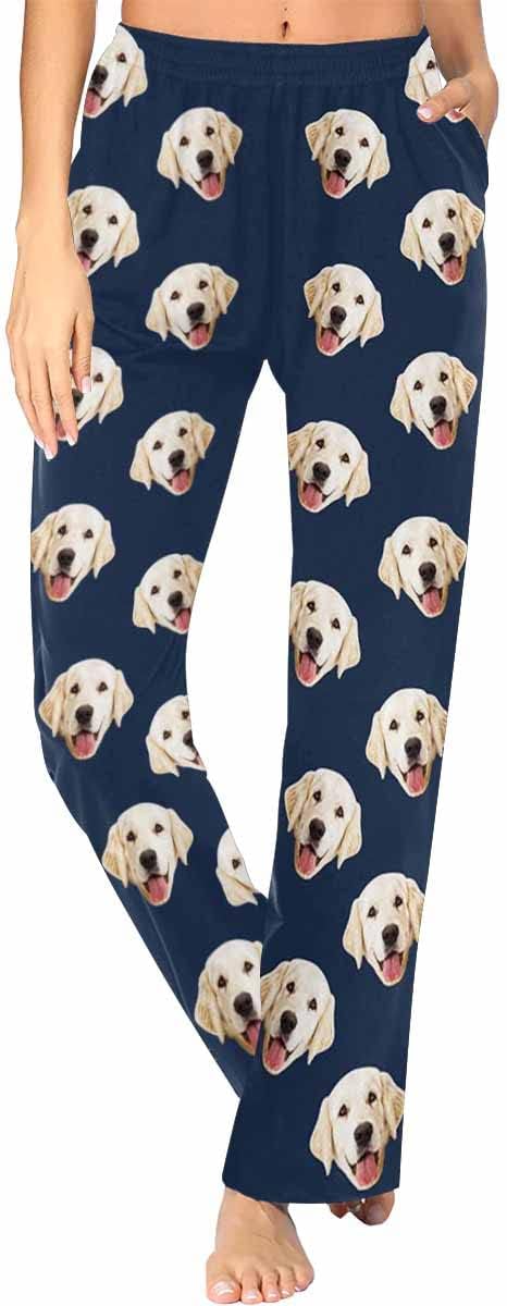 Custom Face Pajamas Pants Personalized Sleepwear Bottoms for Women XS-XXL