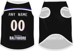 Baltimore Custom Pet Jersey Dog Clothes Jersey Various Sizes Customized Any Name & Number for Small & Middle and Big Dogs