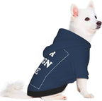 Dog Costume, Custom Dog Hoodie, Dog Name Costume Holiday Pet Pajamas Outfit, Personalized Pet Coat Costumes for Small Medium Large Dogs and Cats for Winter, Navy, XS