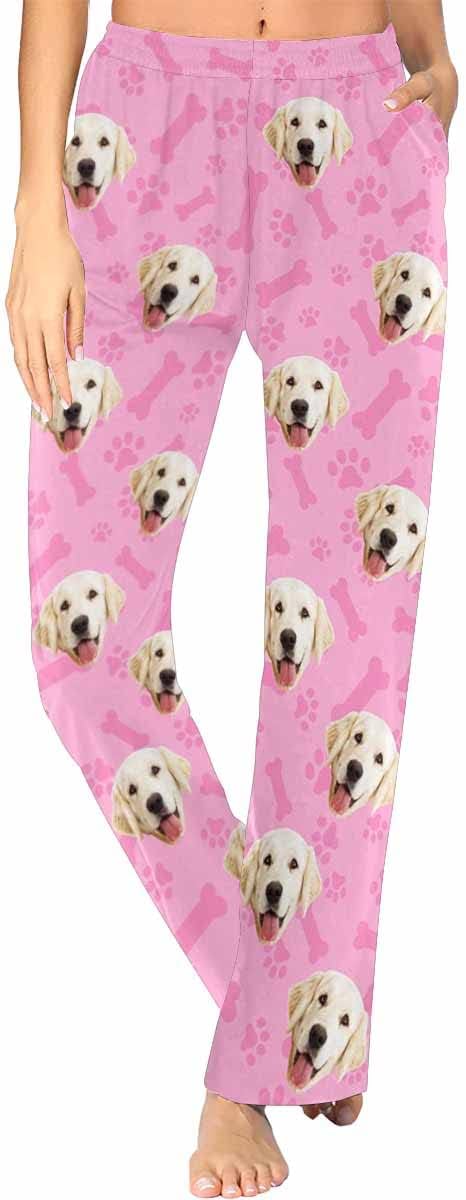 Custom Face Pajamas Pants Personalized Sleepwear Bottoms for Women XS-XXL