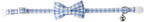 AIITLE Breakaway Cat Collar with Cute Bow Tie and Bell, Detachable Adjustable Safety Collars for Girl Cats and Boy Cats, Kittens, Puppy, Soft Stylish Plaid Patterns Cat Collars,Blue