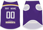 Minnesota Custom Pet Jersey Dog Clothes Jersey Various Sizes Customized Any Name & Number for Small & Middle and Big Dogs