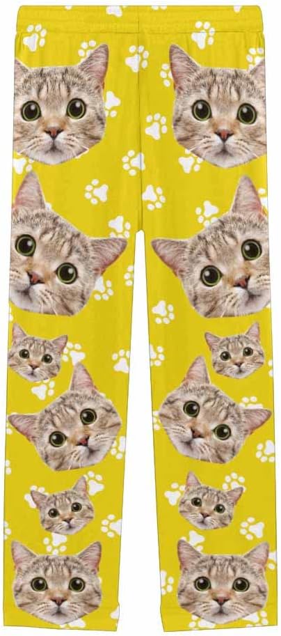 FunStudio Personalized Pajama Pants for Women Custom Photo Face Printed Pajama Bottoms with Pockets