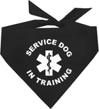 Service Dog in Training Dog Bandana (Black, OS 289)