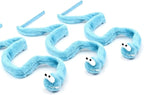 Cat Teaser Toy, Snake Shape Design with Silicone Material and 9.4 Inch Handle, Interactive Play Wand for Indoor Cats and Kittens, Green Pink Blue Color Options (Mixed Colors)